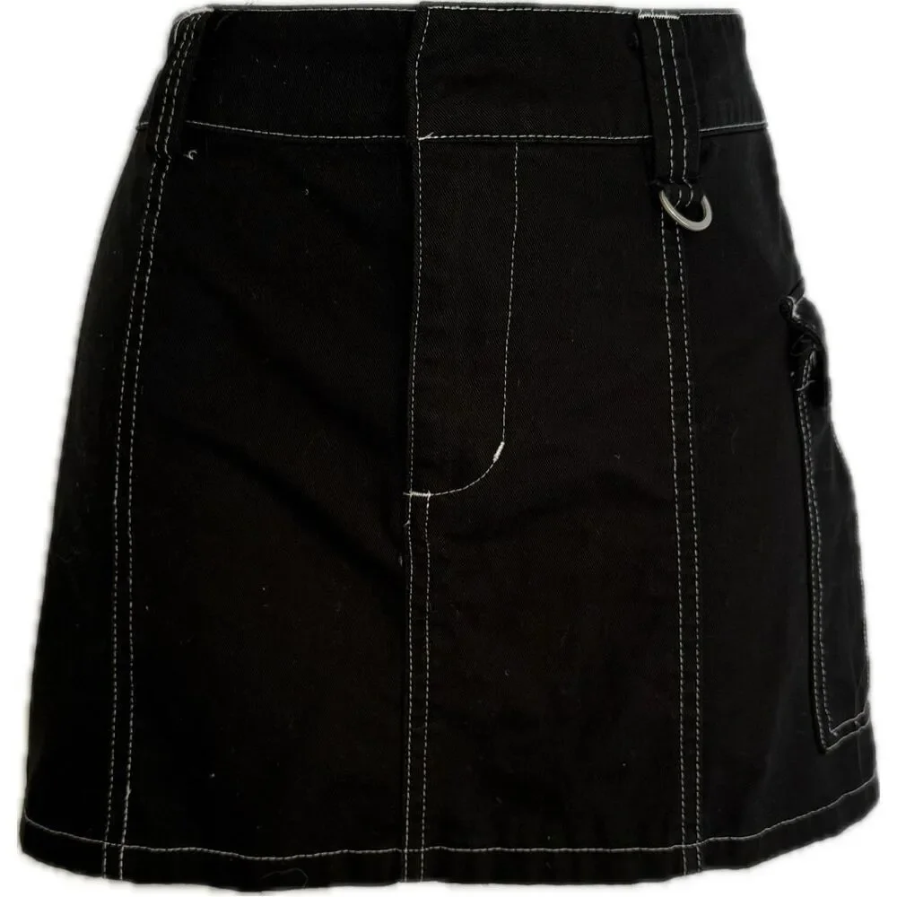 Forever 21 Black Cargo Skirt Mini Women’s Size M